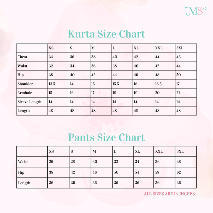 Handpainted Pink chanderi shirt piece and lycra pants