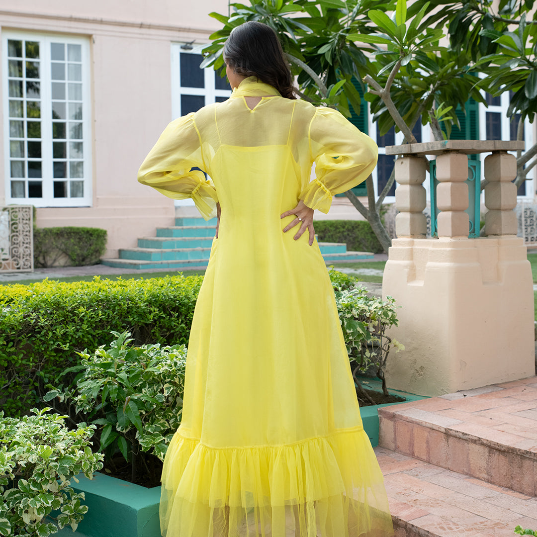 Handpainted Yellow Dress