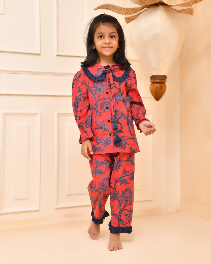 Red-Blue Co-ord Set