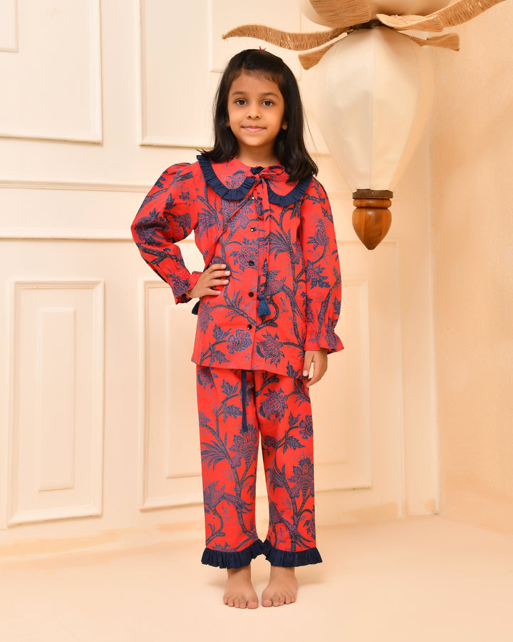 Red-Blue Co-ord Set