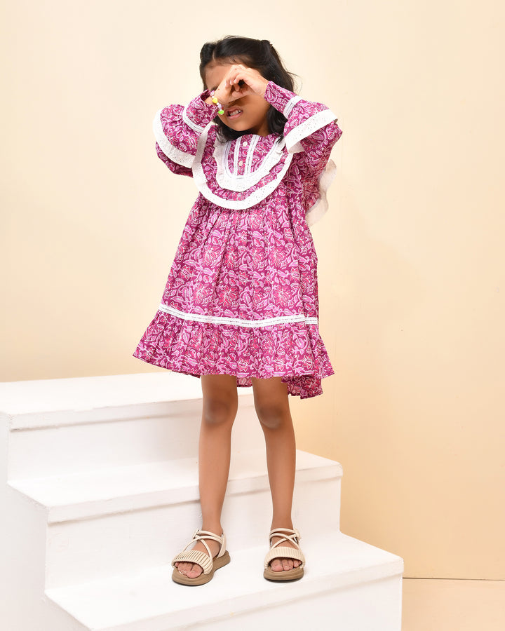 Magenta A-Line Dress