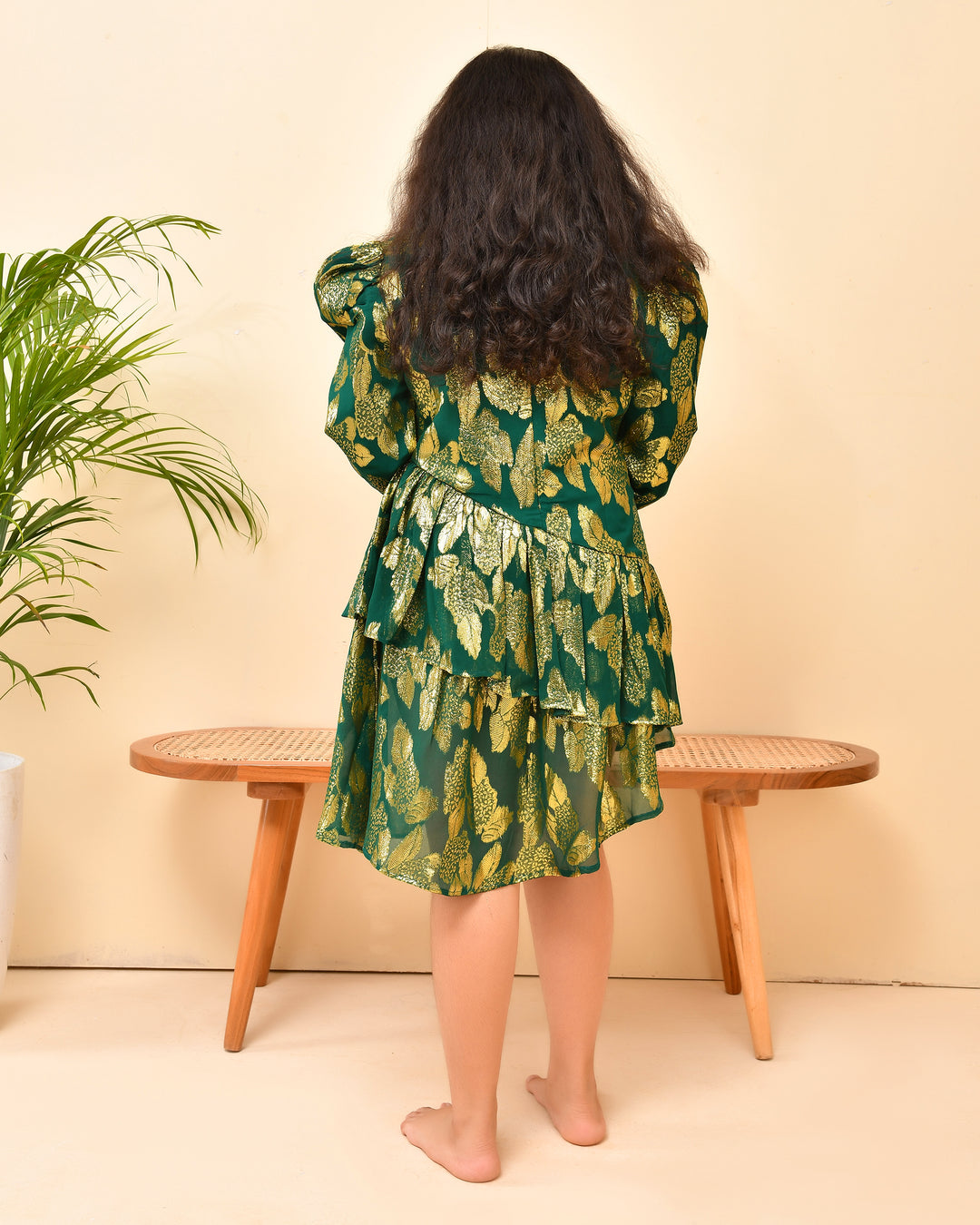 Golden Green Party Dress