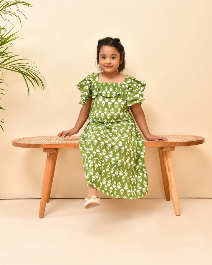 Green Skirt Top
