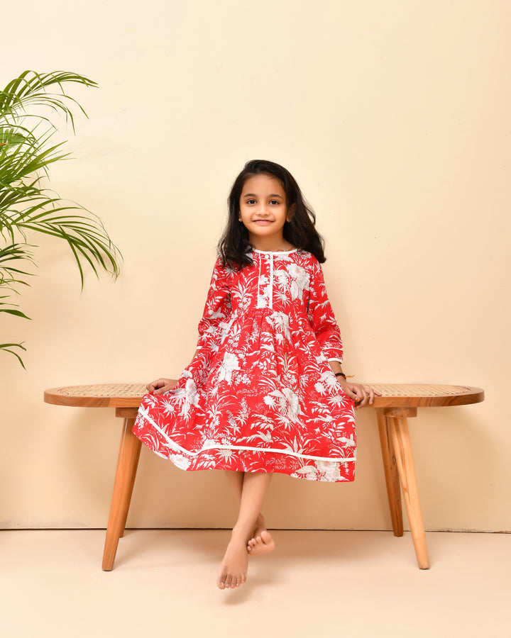 Red A-Line Dress