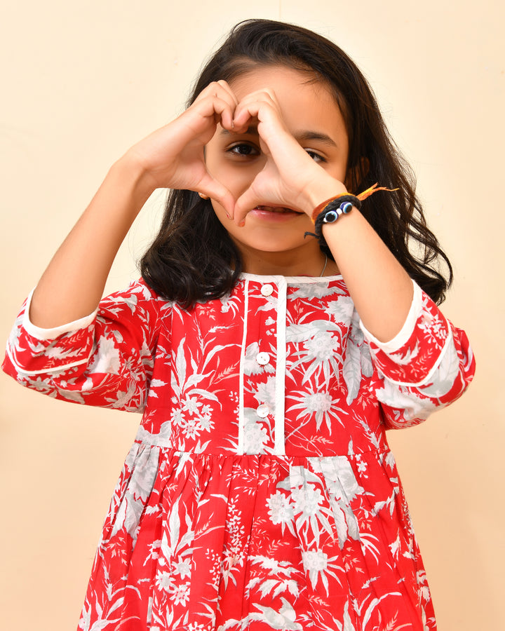 Red A-Line Dress