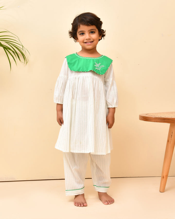 White Kurta Set