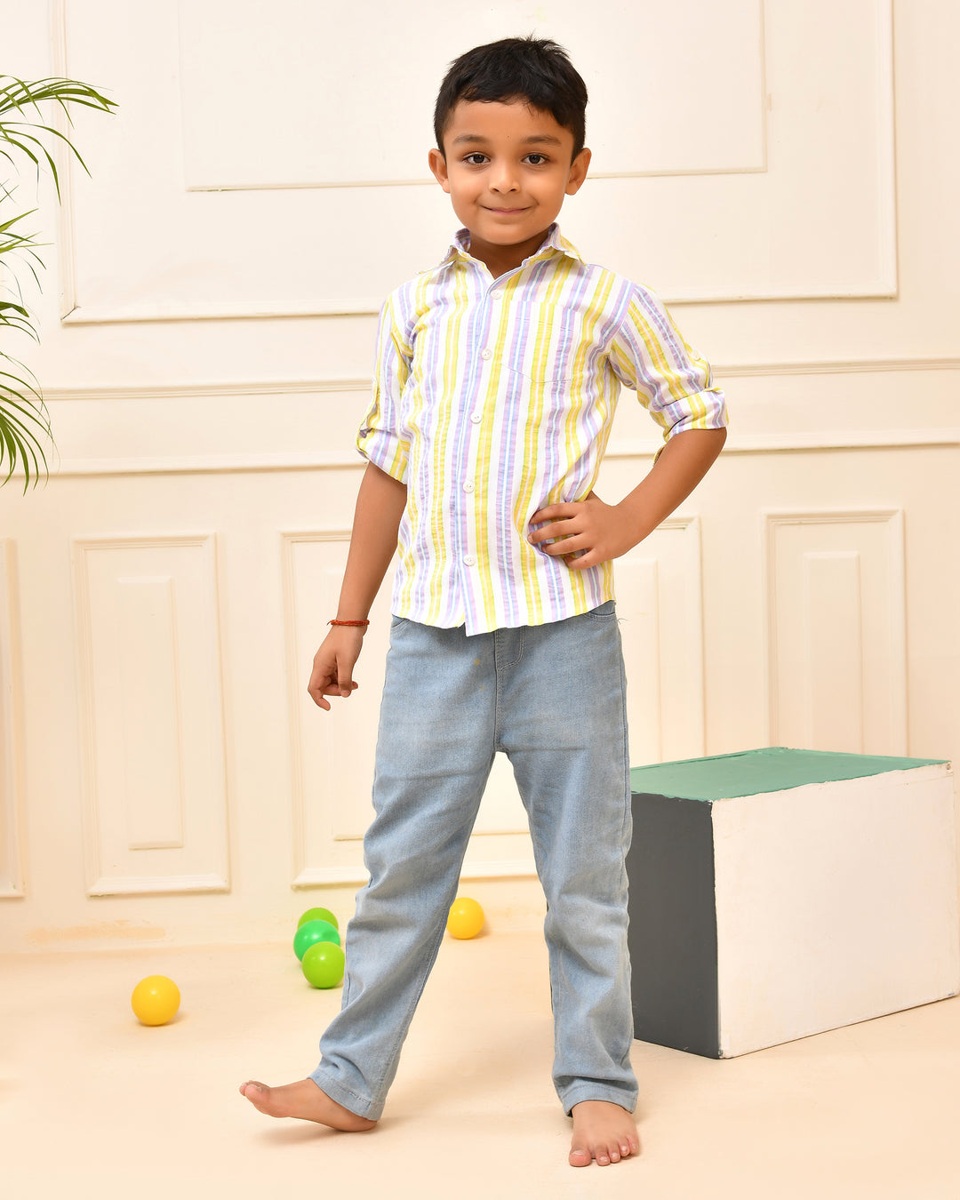 Blue-Yellow Striped shirt