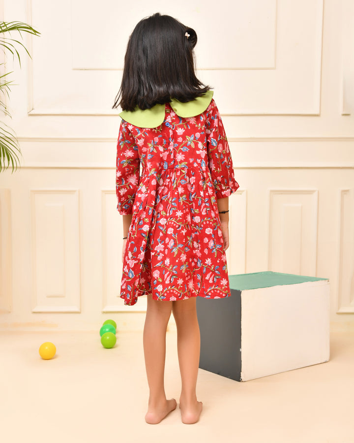 Red Floral Dress
