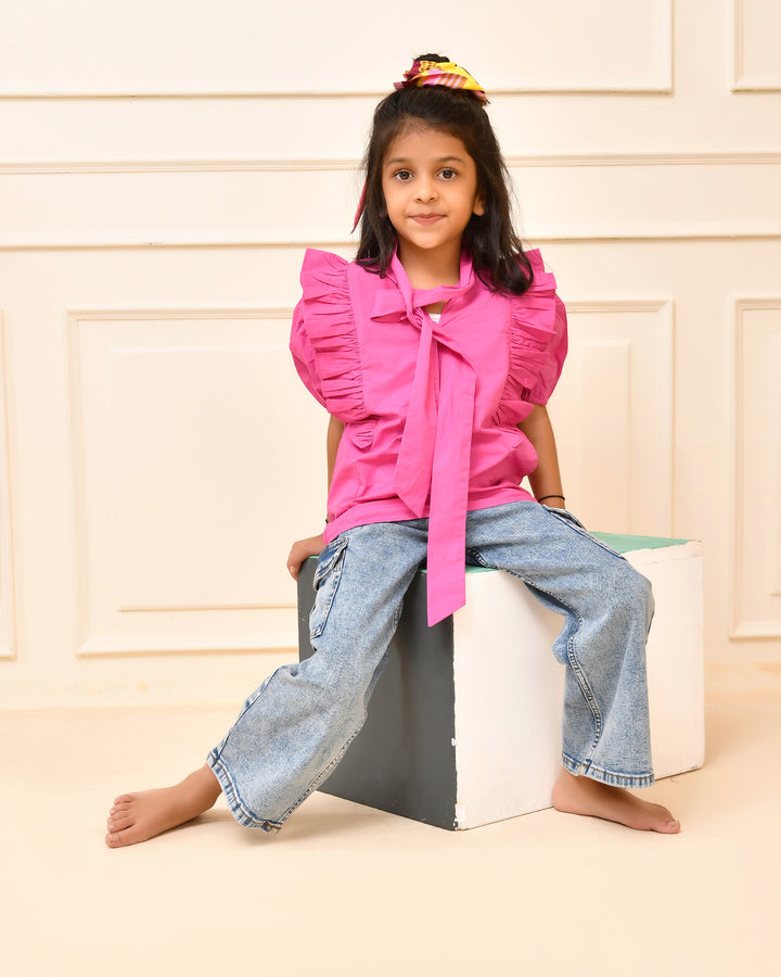 Pink Ruffle Top
