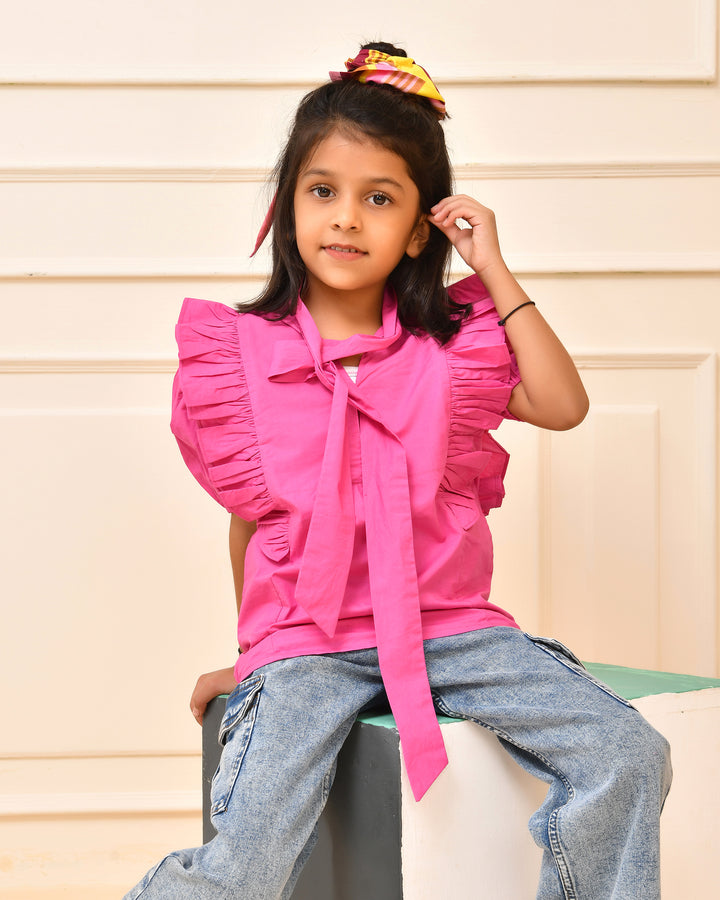 Pink Ruffle Top