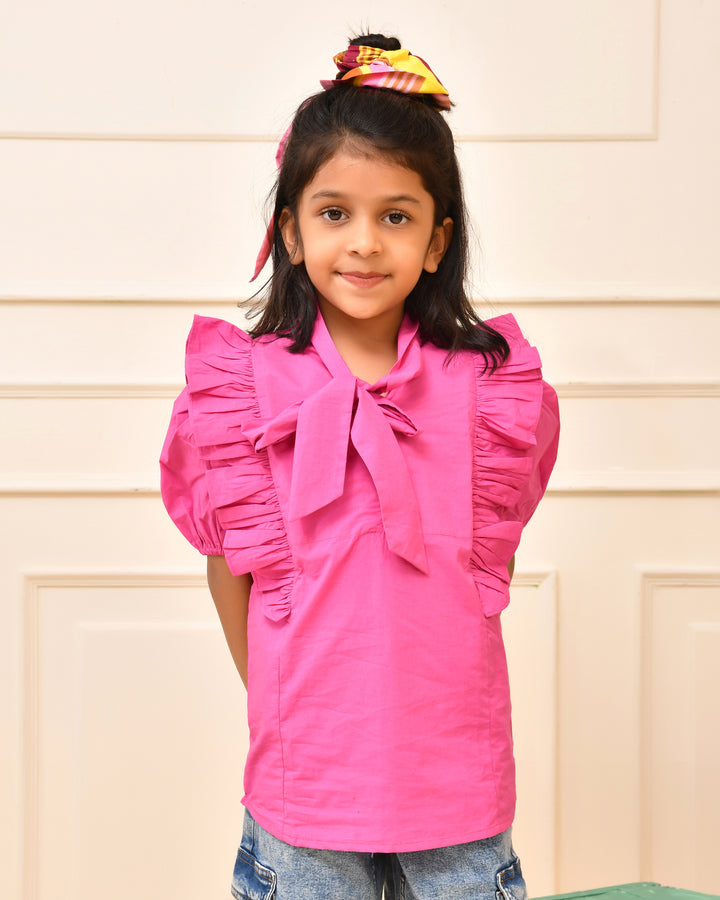 Pink Ruffle Top